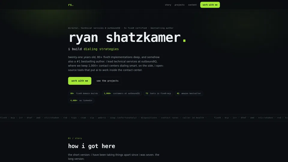 Homepage snapshot at launch