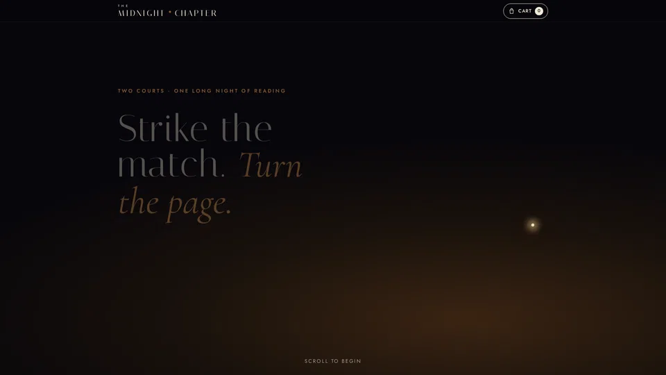 Homepage snapshot at launch