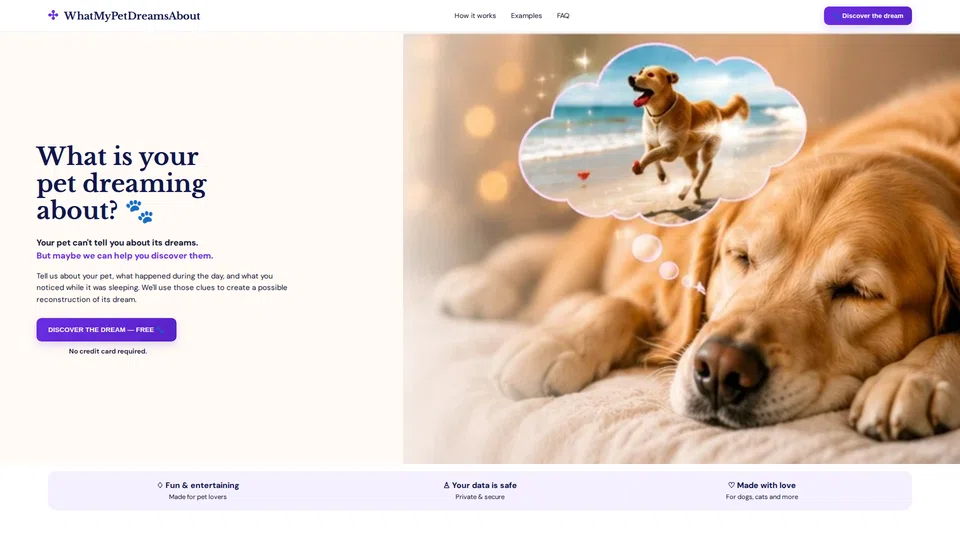 Homepage snapshot at launch