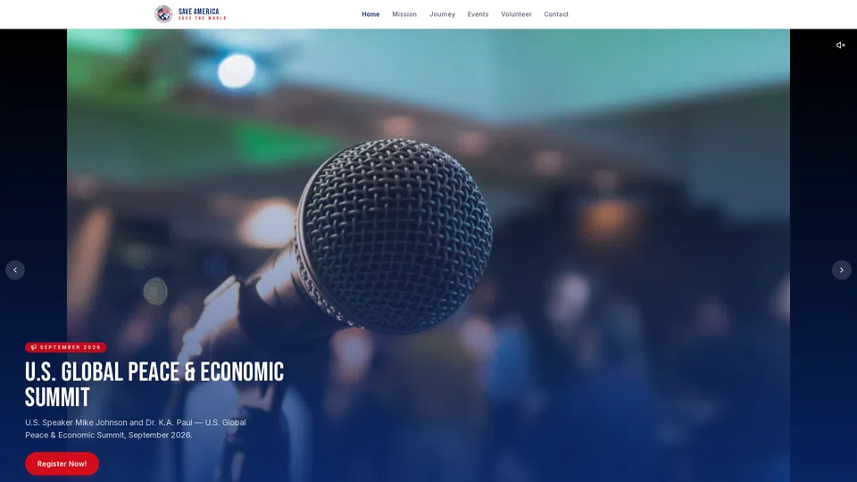 Homepage snapshot at launch