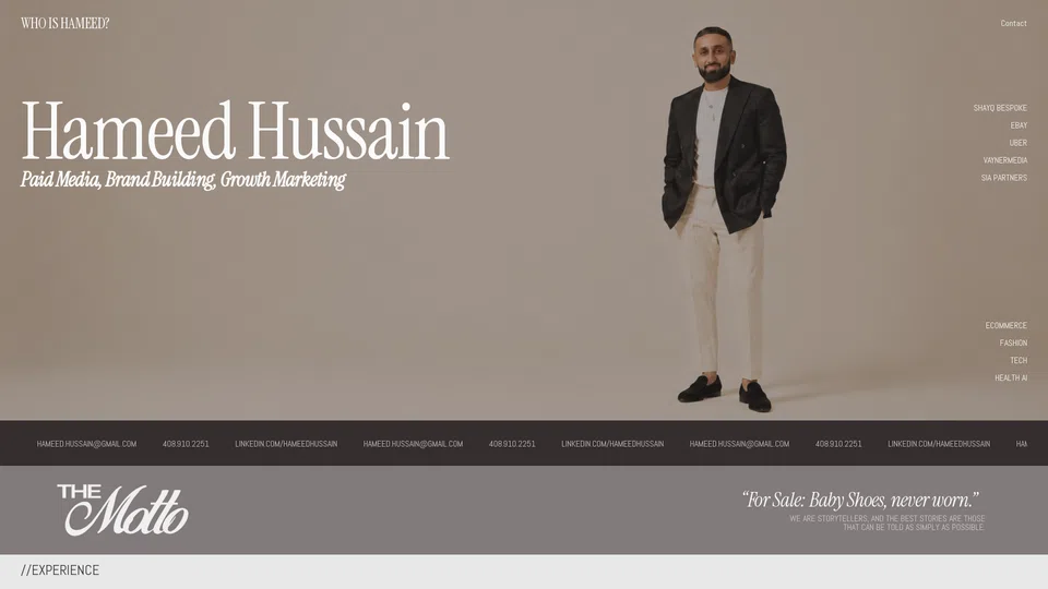 Homepage snapshot at launch