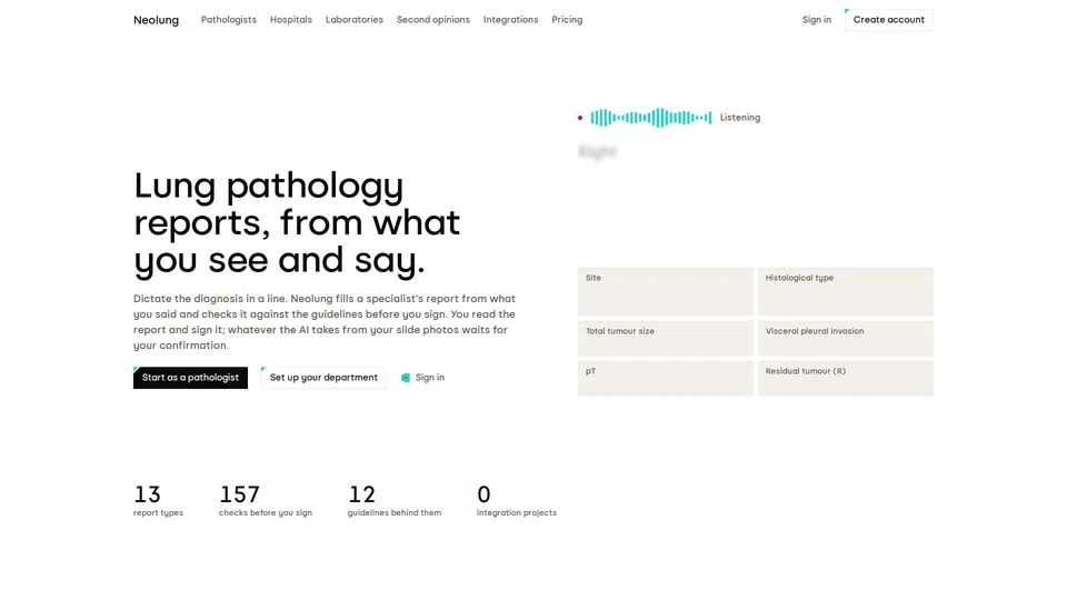 Homepage snapshot at launch