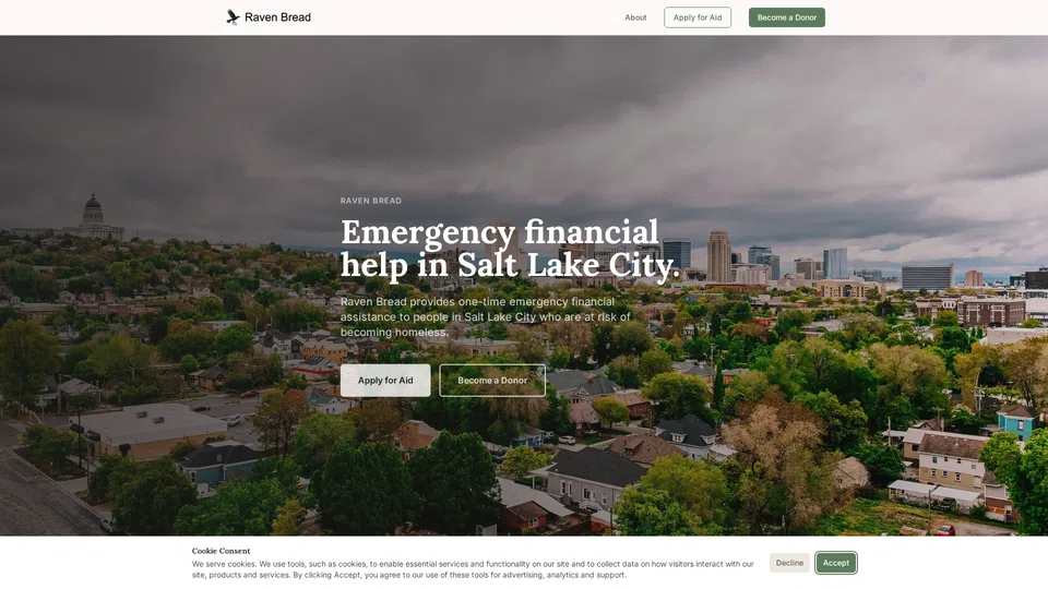 Homepage snapshot at launch