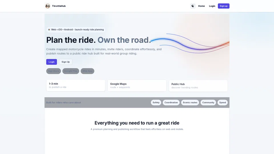 Homepage snapshot at launch