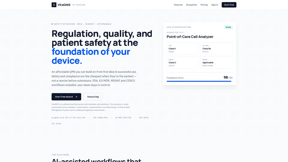 Homepage snapshot at launch