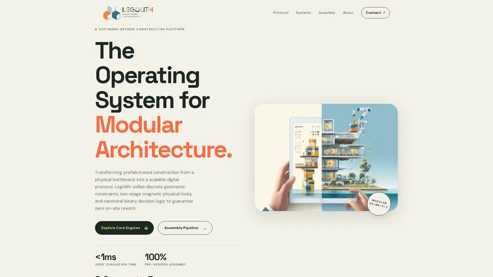 Homepage snapshot at launch