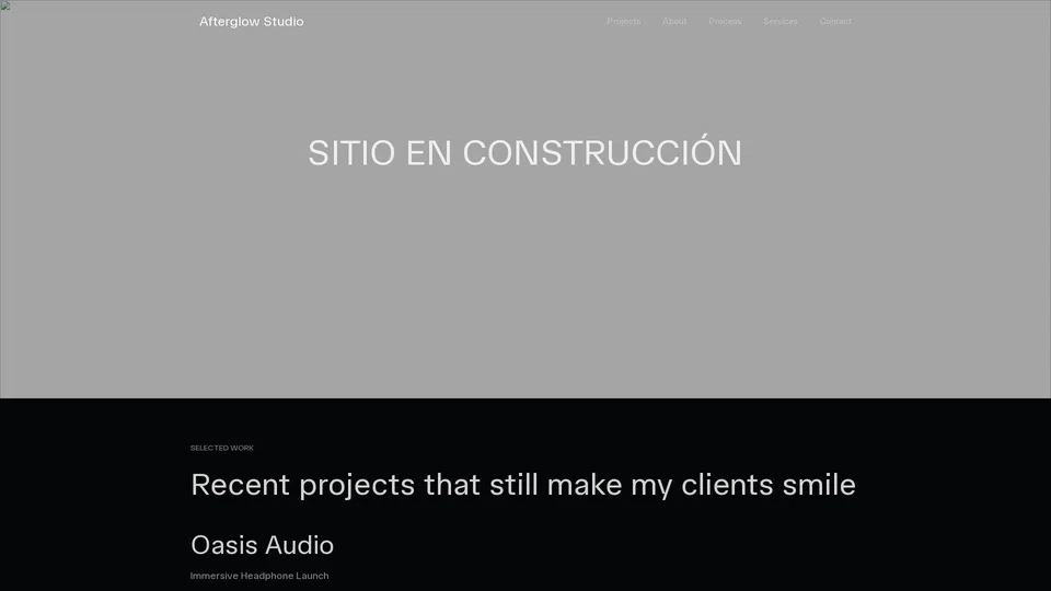 Homepage snapshot at launch