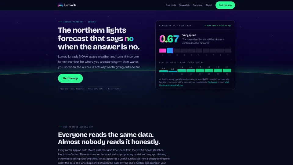 Homepage snapshot at launch