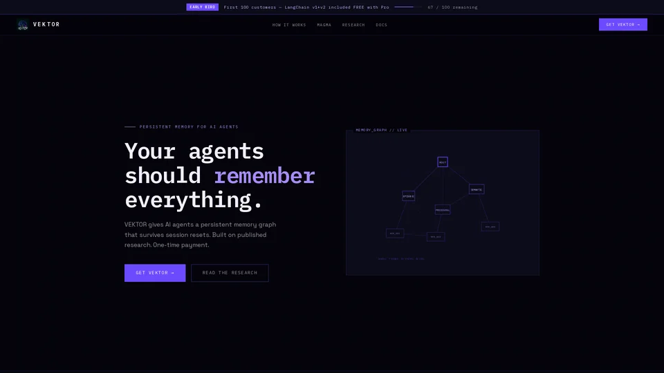 Homepage snapshot at launch
