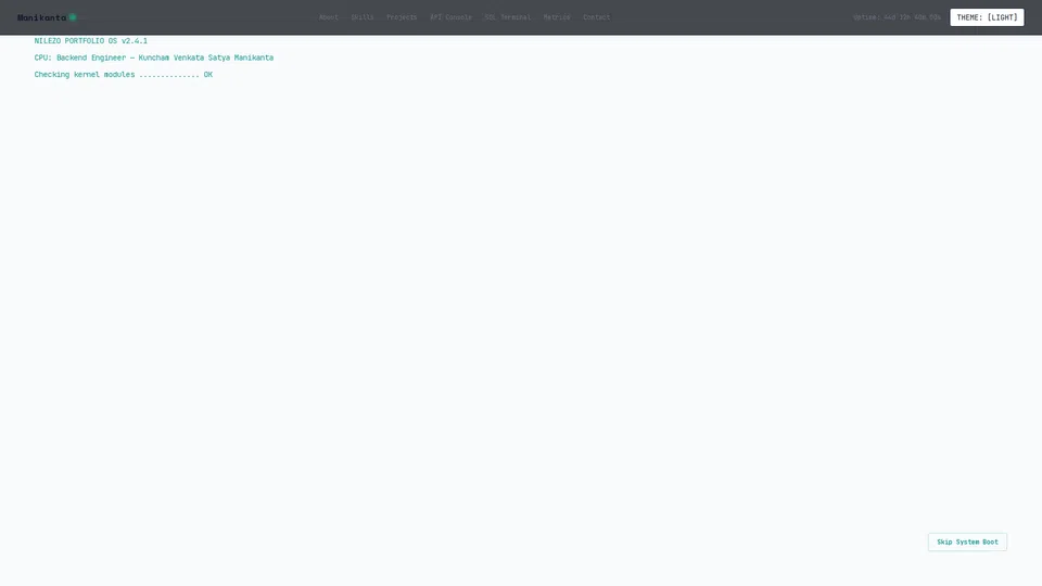 Homepage snapshot at launch