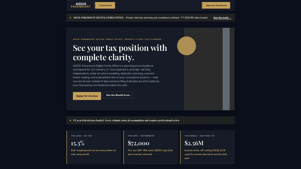 Homepage snapshot at launch