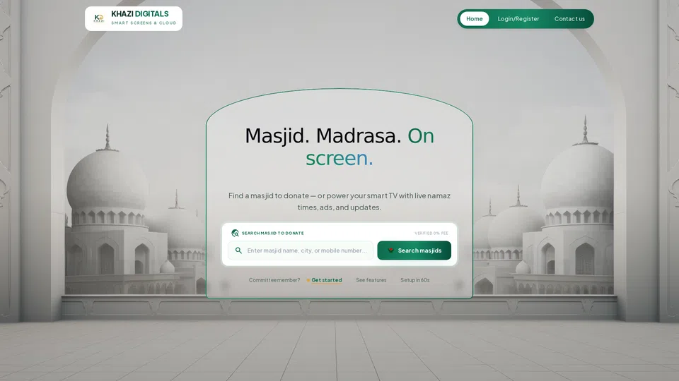 Homepage snapshot at launch