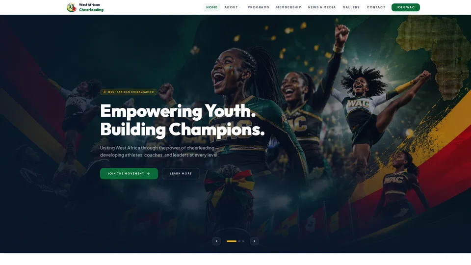Homepage snapshot at launch