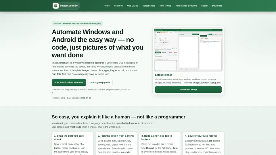 Homepage snapshot at launch