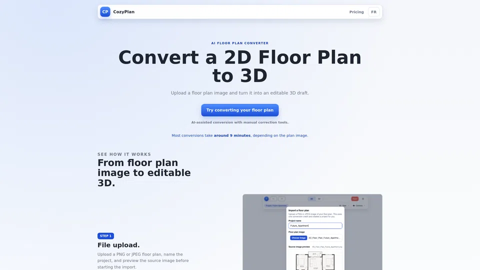 Homepage snapshot at launch