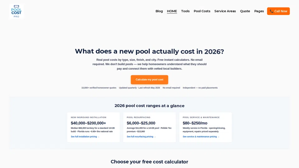 Homepage snapshot at launch