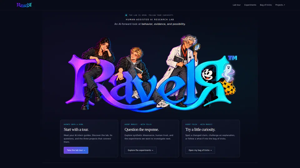 Homepage snapshot at launch