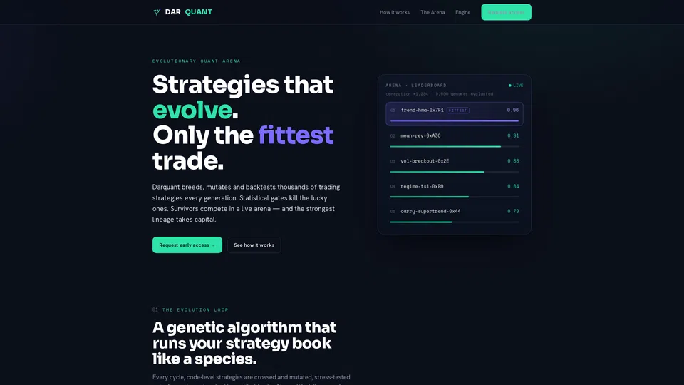 Homepage snapshot at launch