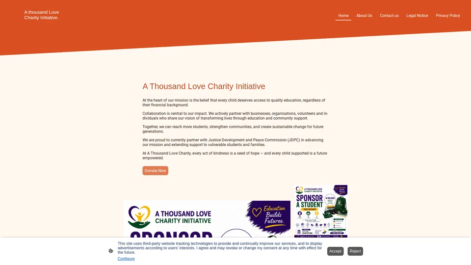 Homepage snapshot at launch