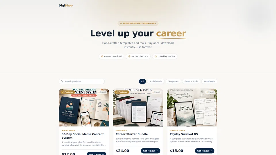 Homepage snapshot at launch