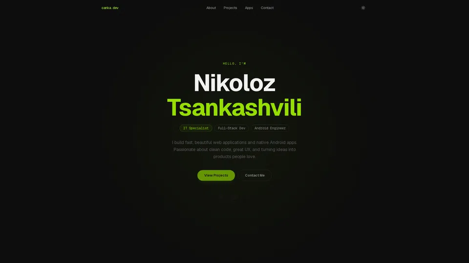 Homepage snapshot at launch