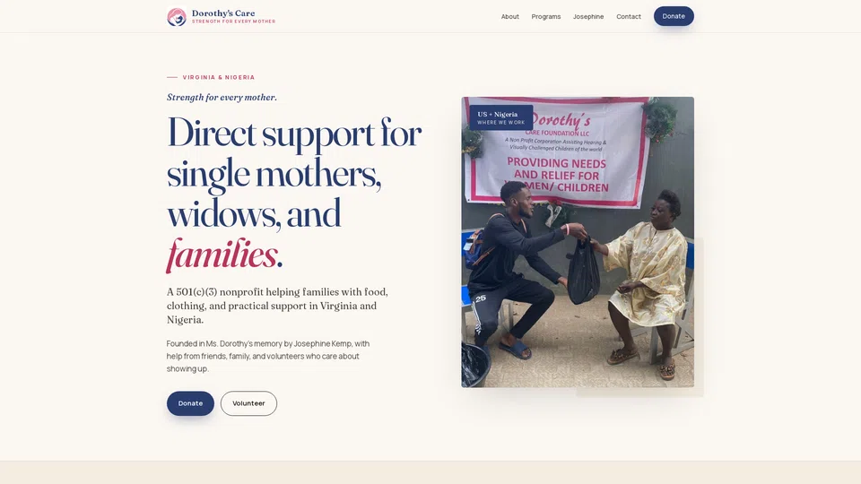 Homepage snapshot at launch