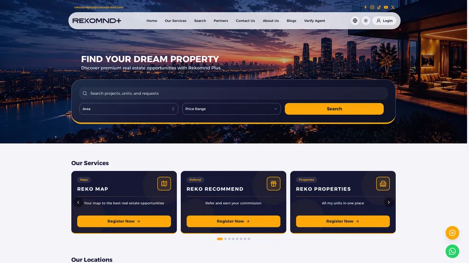 Homepage snapshot at launch