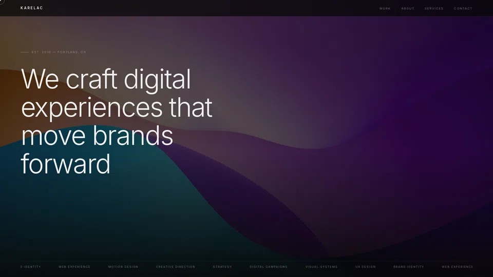 Homepage snapshot at launch