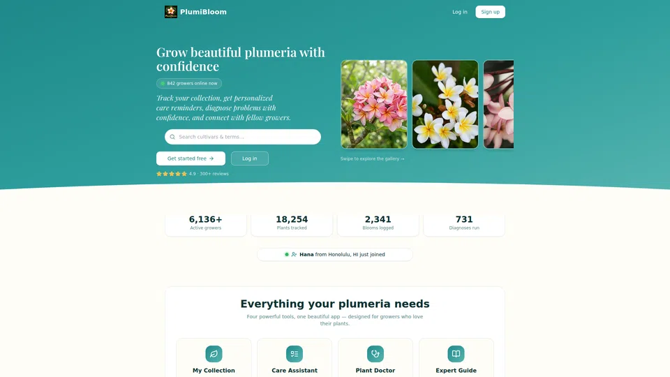 Homepage snapshot at launch
