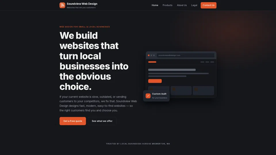 Homepage snapshot at launch