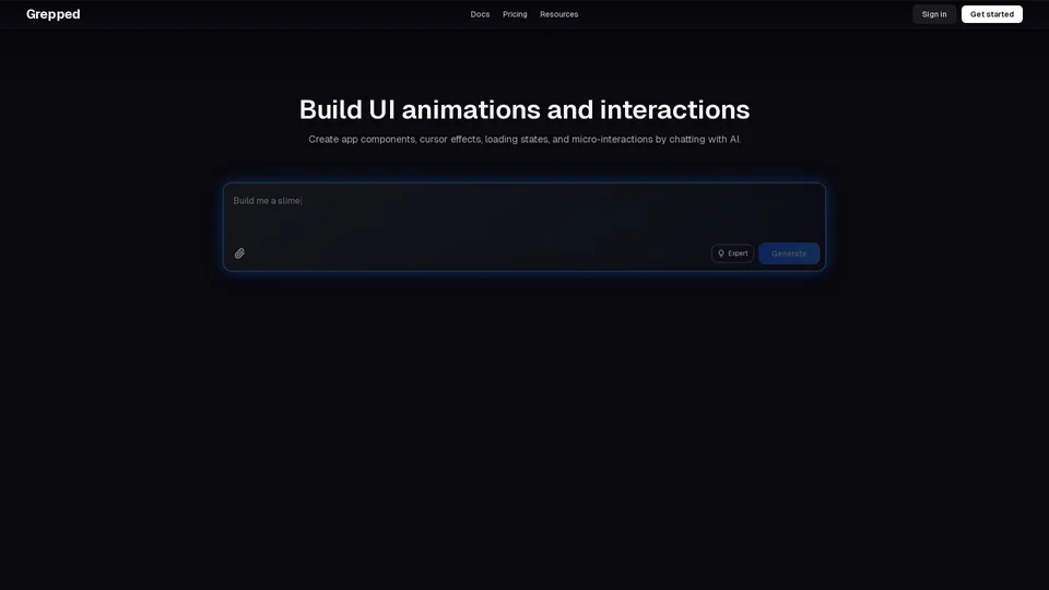 Homepage snapshot at launch