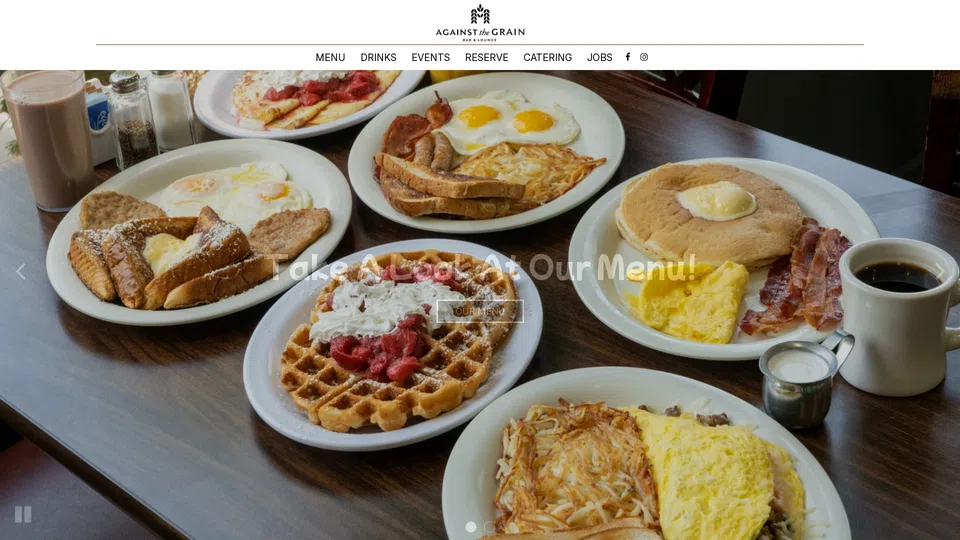 Homepage snapshot at launch