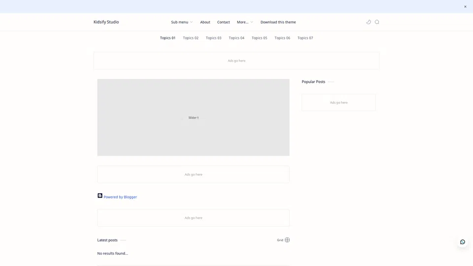 Homepage snapshot at launch