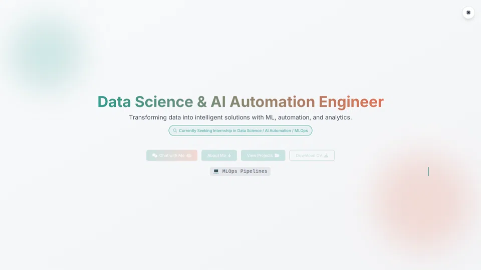 Homepage snapshot at launch