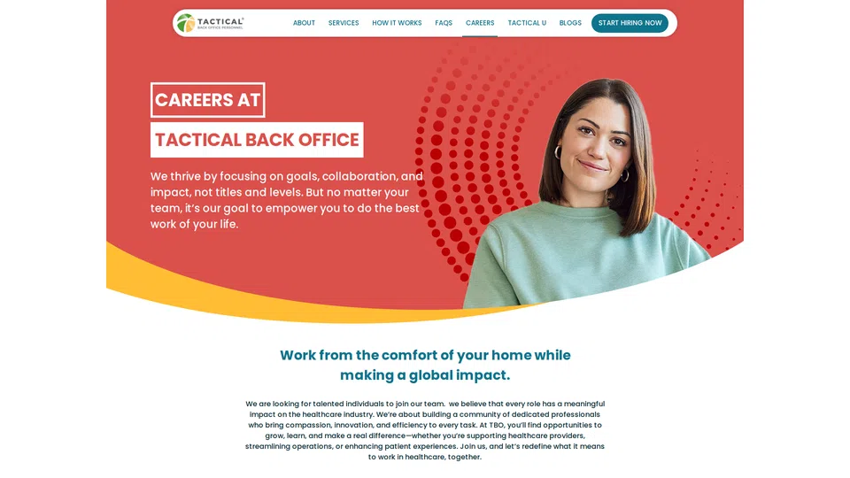 Homepage snapshot at launch