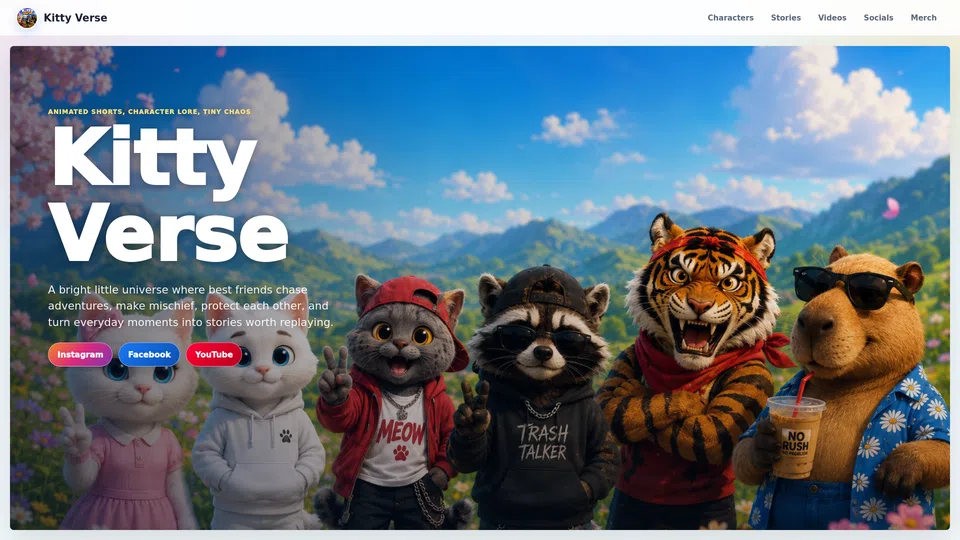 Homepage snapshot at launch