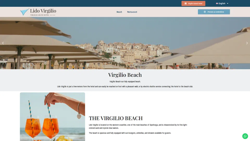 Homepage snapshot at launch