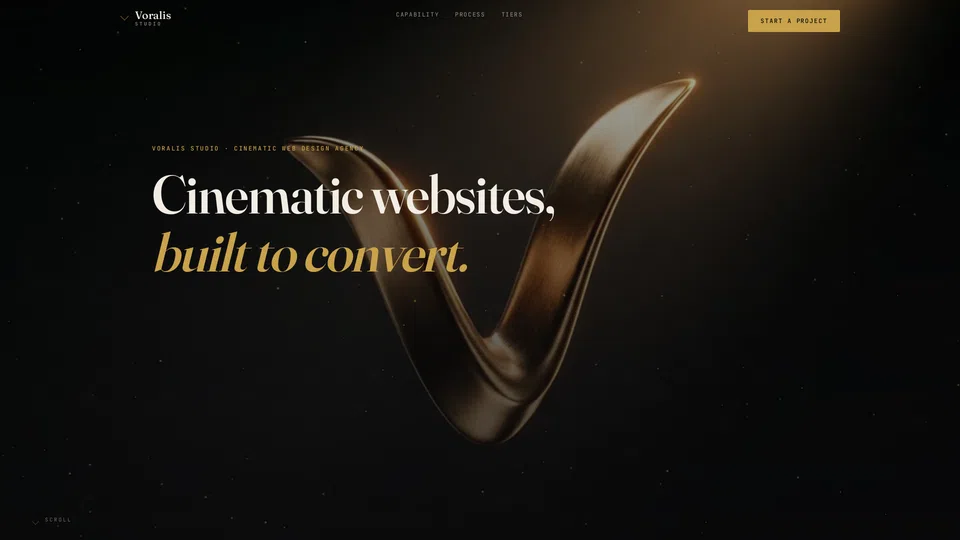 Homepage snapshot at launch