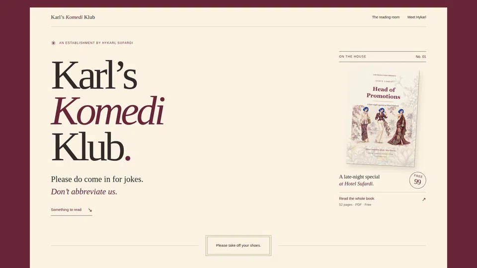 Homepage snapshot at launch