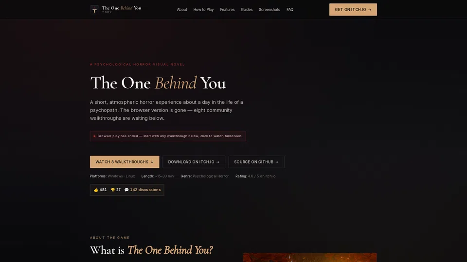 Homepage snapshot at launch