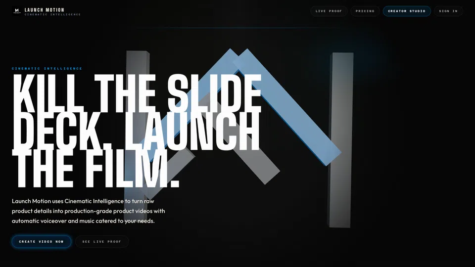 Homepage snapshot at launch