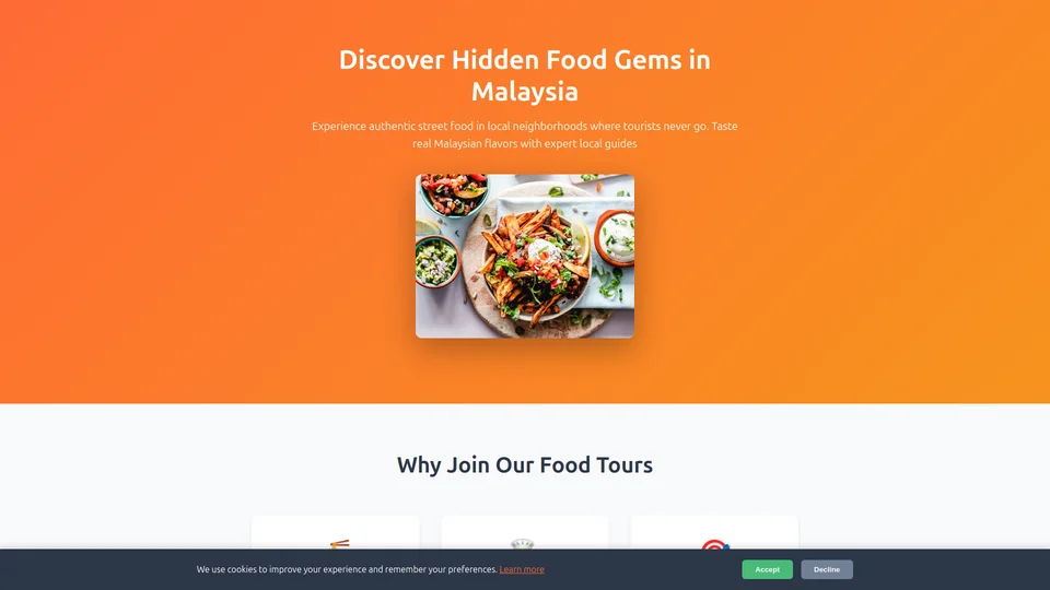 Homepage snapshot at launch