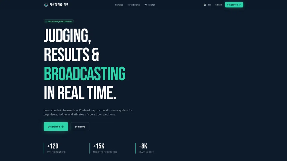 Homepage snapshot at launch