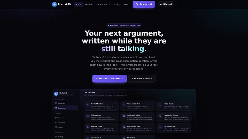 Homepage snapshot at launch