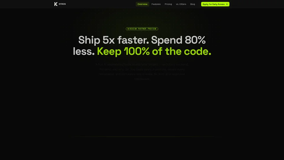 Homepage snapshot at launch