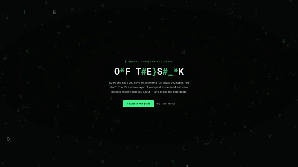 Homepage snapshot at launch