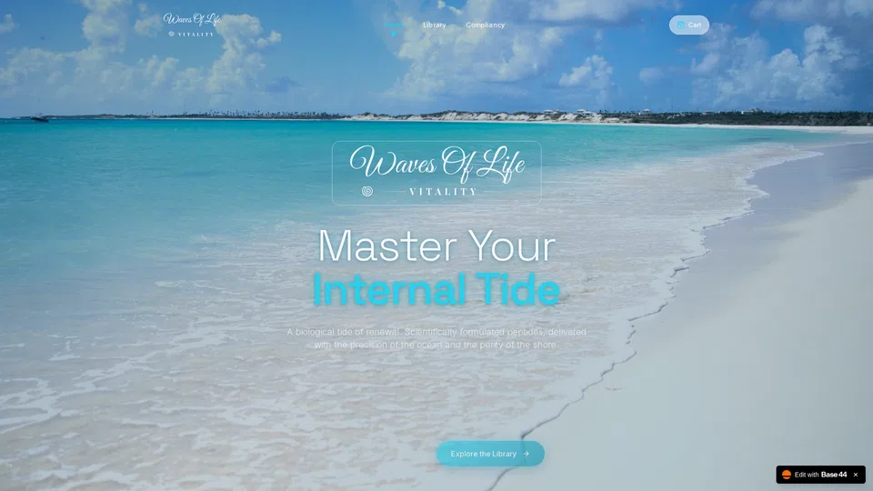 Homepage snapshot at launch