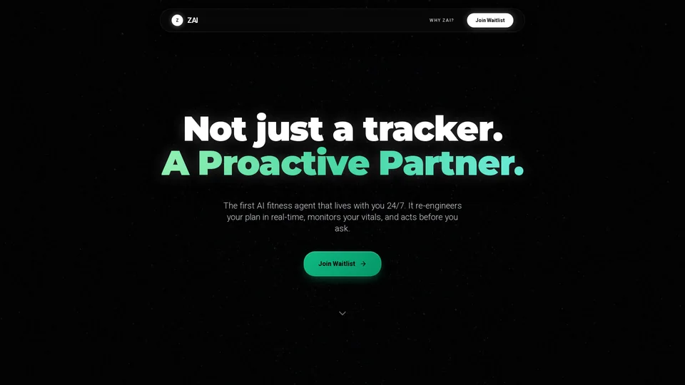 Homepage snapshot at launch