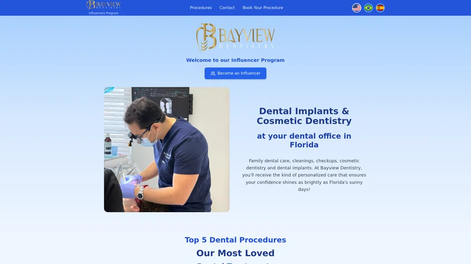 Homepage snapshot at launch