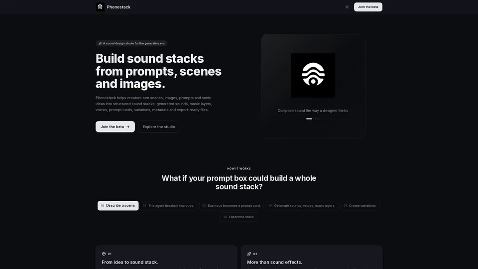 Homepage snapshot at launch